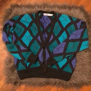 JL Plum Vintage Cropped Sweater Size M